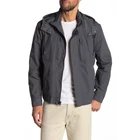 Men Custom Fashionable Nylon Windbreaker Hooded Drawstring Jackets