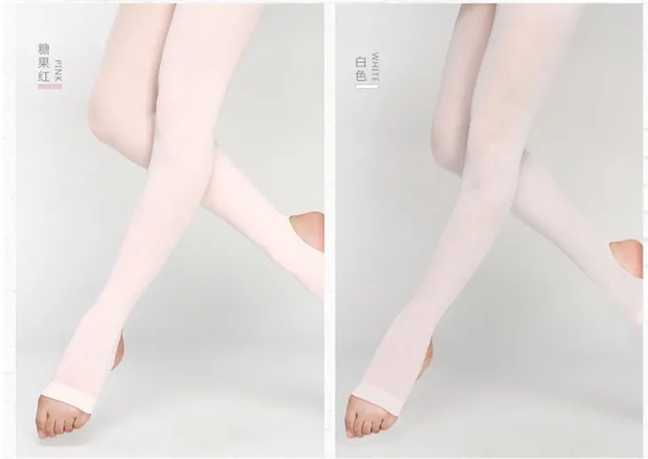 Bt00003 Cheap Girls Stirrup Jazz Dance Pantyhose Tan Pink Wholesale