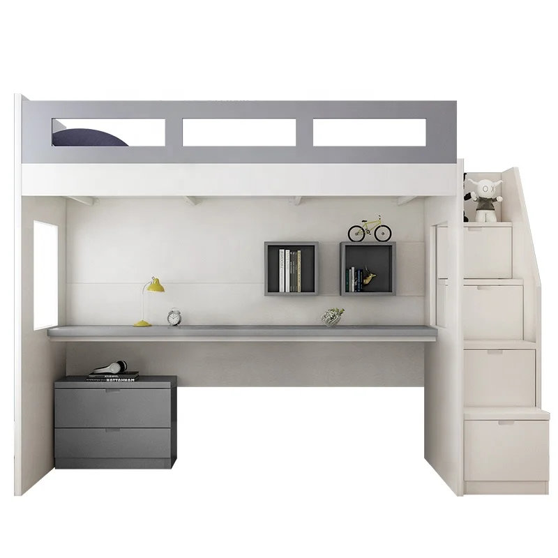 Kids Bedroom Furniture Storage Bed Children Bunk Bed With Desk