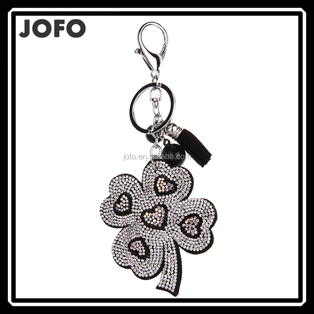 lucky four leaf flower bag purse charms pendant keychain key