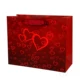 burgundy large bulk shopping gift paper bag with ribbon handle
