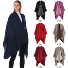 Wholesale YIWU scarf market women phshmina shawl big size 160*135cm Thick Pashmina solid color ponchos