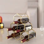 3-layer Metal Wine Bottle Display Storage Rack Holder Shelf for Bar Restaurant Countertop