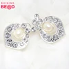Cheap Bling Rhinestone pearl clasp closure for scrapbooking and Wedding Decoration