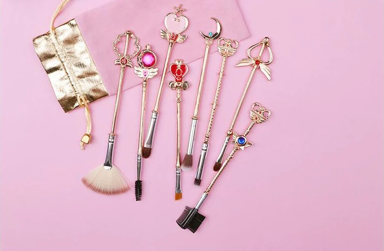 metal makeup brush set
