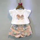 Q2-baby March Expo Thailand Wholesale Short Outfits Summer Child Clothes Baby Girl Clothing Set