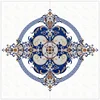Polished Marble Stone Blue Marble Water Jet Floor Design, Italian Marble Tile Medallion