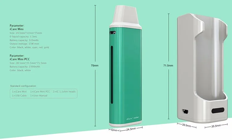 Heaven Gifts Wholesale 1.3ml 320mAh Eleaf iCare Mini PCC Kit