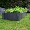 Fiberglass flower planters square pots design