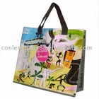 Hot sale personality pattern colorful waterproof nylon beach tote bag