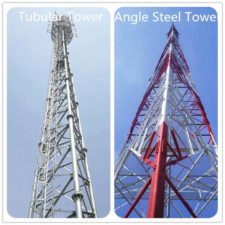 Hot Dip Galvanized Steel Lattice Angle Steel Tower Tubular Telecom Tower 0