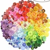 Colourful Beatuiful 600 Pcs Assorted Sizes Resin Buttons Round Craft Buttons For DIY Children's Manual Button Painting