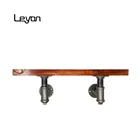 Retro malleable iron industrial pipe shelf wall rack bookshelf Vintage Industrial Bookshelf and Bookcase