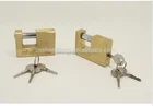 Top Security Rectangle Brass Padlock With Cross Keys