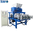 kitchen waste shredder together with dewatering press for composting