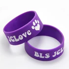 Top Sale Custom Debossed Paw Print Silicone Bracelet Wristband