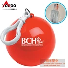 Ball promotion rain cape, colorful poncho in a ball
