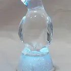 LED RBG changing acrylic crystal plastic penguin animals toys for kids