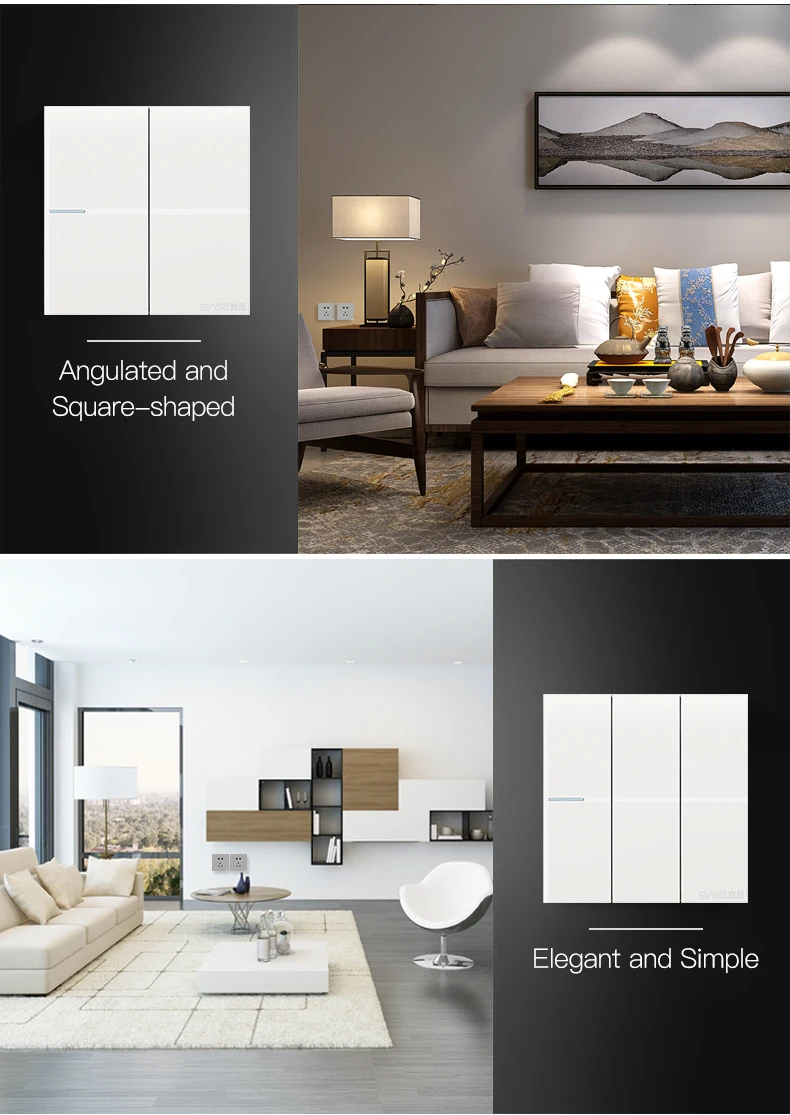 OEM Home Mounted 10A 250V Power electrical wall 1 gang 1 way switch