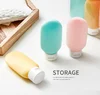 Ready to Order 60ml HDPE 3pcs squeeze bottle set flip top cap shampoo face cleanser travel kits