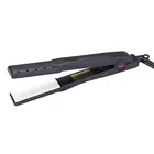 Black professional customize ceramic coating led display steam flat iron steam hair straightener
