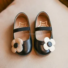 Size 21-35 Hot Sale Lovely Black Children's Shoes For Girls Cheapest Kids School Shoe Wholesale