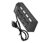 L-CUBIC Hot Selling 4 Port USB 2.0 Hub High Speed USB 2.0 Hub Multi Splitter Expansion Mini Hub with switches control