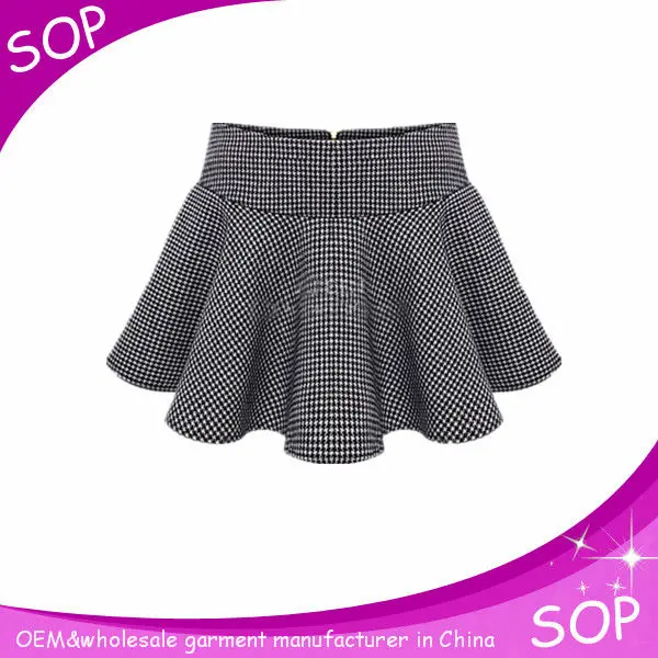 Hot selling fluffy durable summer top grey girls cute skirts
