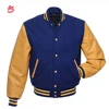 High quality custom wool body leather sleeves bomber letterman varsity jacket