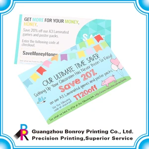 full color gift coupon printing with perforating lines