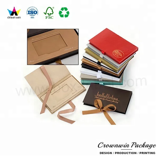 large velvet custom shape business credit card gift box