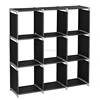 Storage cube closet organizer;iron stand canvas closet 9 organizer