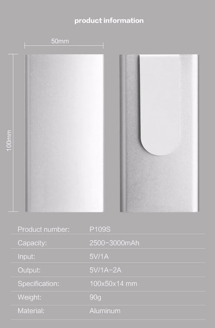 Aluminum cell phone power bank charger station universal usb backup power - ANKUX.COM