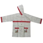 Cartoon lovely rain coat children outdoor wear PVC poncho kids raincoat