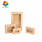 Kraft paper packaging box with PVC window
