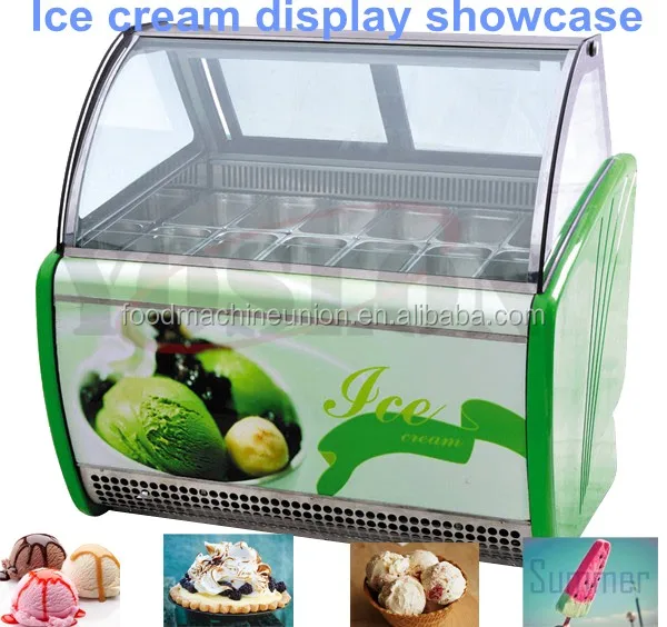 Commercial hard ice cream display cabinet/ice cream show case