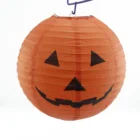 Halloween Decoration Party Decor Funny Paper Jack O Lantern 30cm Round Retractable Lantern
