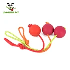 Extremely Durable Pet Dog Ball Toys Rope Tug Floating Roll Ball Tennis Size