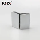 Brass Fitting Hardware 135 Degree Angle Glass Mounting C Chrome L Shaped Type Shower Bracket For Holding Glass Bathroom