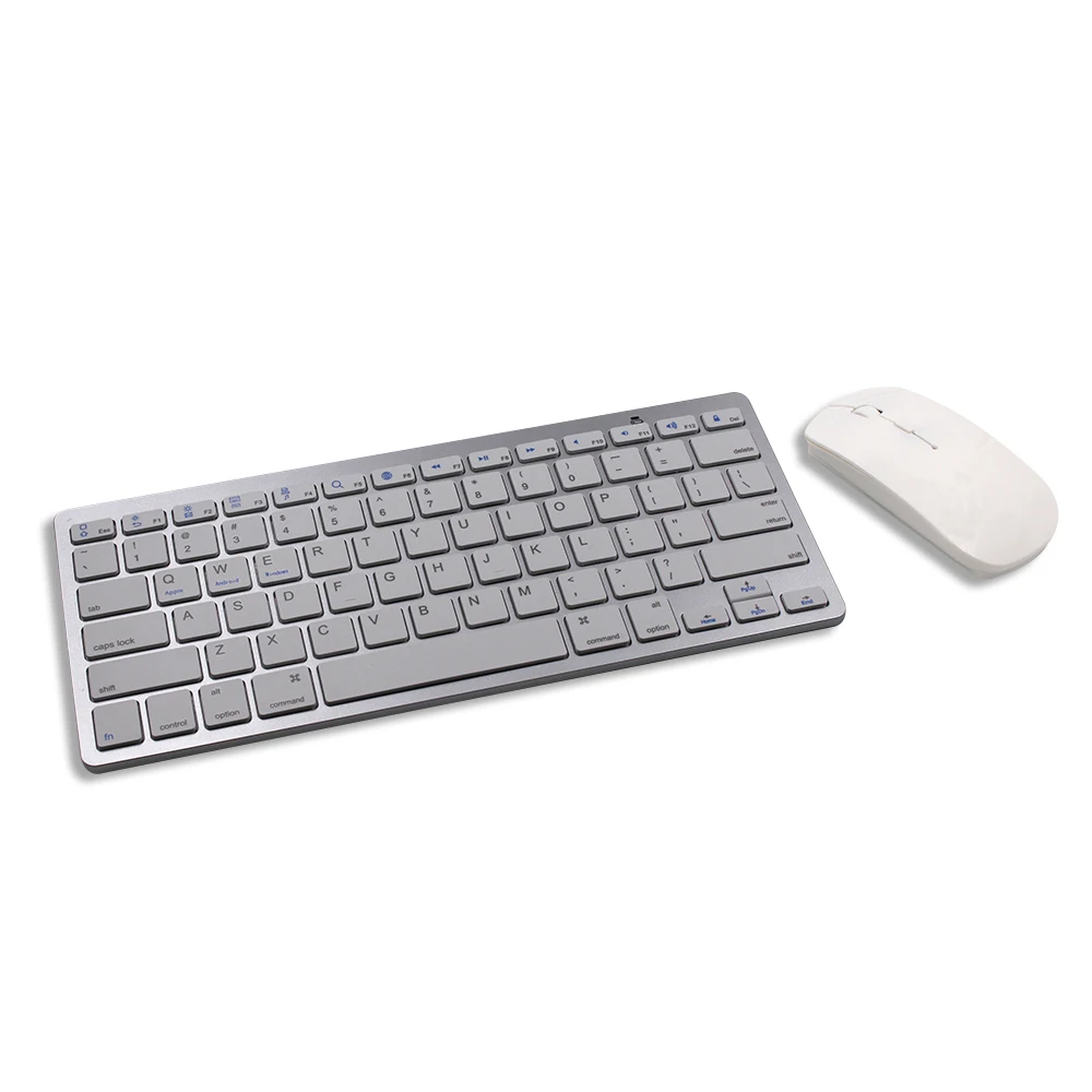 رخيصة الفضة اللاسلكية لوحة مفاتيح وماوس كومبو ل hp سطح المكتب