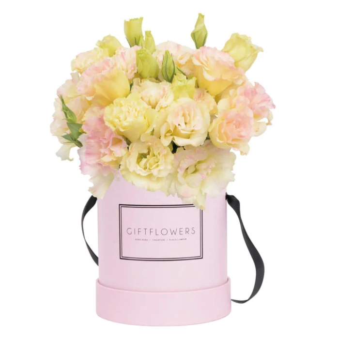 luxury flower box round gift box packaging, custom printing