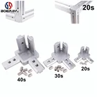 T Slot Aluminum Profile 3 Way 20x20 Corner Sided Connector Angle Bracket 2020 Interior Connector for 3D Printer