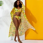 Hot Sales Plus Size African Print Flower Beachwear Women Bikini Suits Swimwear 2019