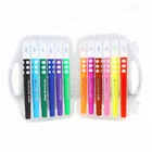 Premium quality fiber tip bright 12 pieces water color brush pen for kids