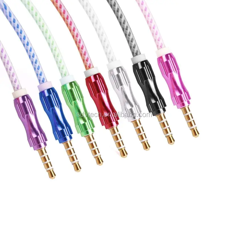 nylon braided 3.5mm car audio aux cable male to male Stereo audio Cable - ANKUX.COM