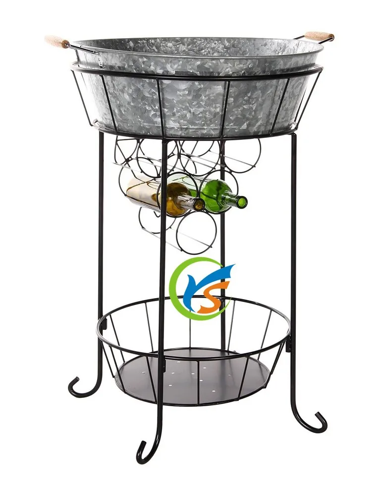 Galvanized Metal Party Beer Ice Bucket With Stand Buy Ice Bucket With Stand,Beer Ice Bucket