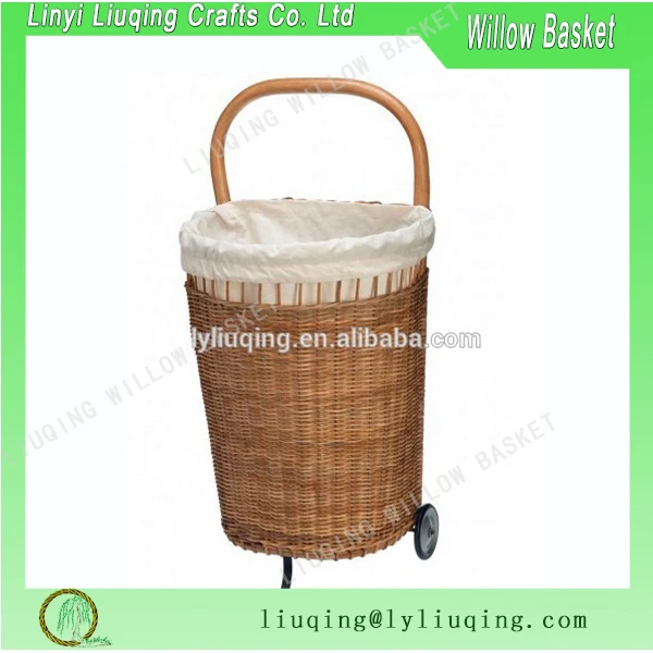 natural color willow/wicker fruit basket shopping basket with