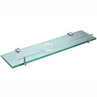 Bathroom accessories chrome plated transparent glass shelf/glass bathroom corner shelf/glass tower shelf