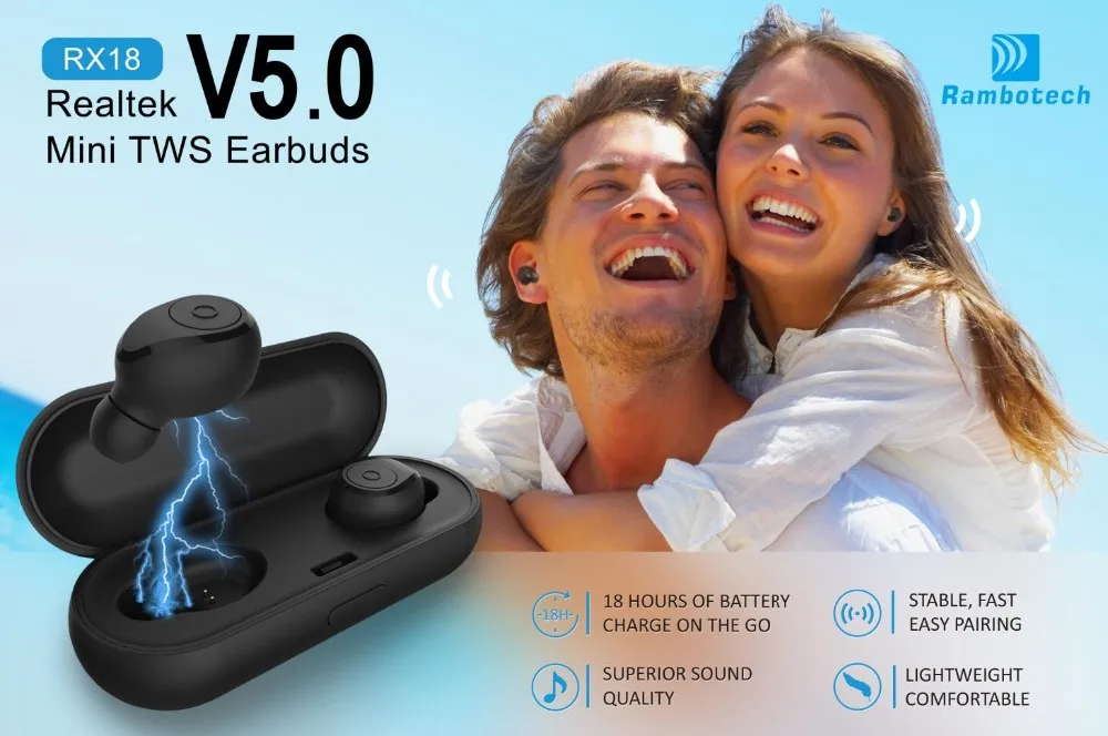 Hot Selling RX18 Headphones TWS Twins Double Wireless Bluetooth Earphone - ANKUX.COM