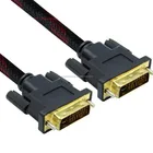 Nylon braided jacket gold plated 1.5m--50m single link 24+1 DVI cable